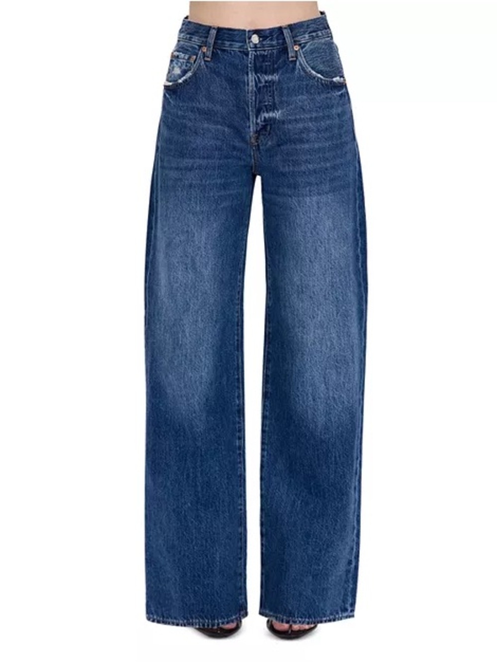 NWT pistola Wide Leg Flare Jeans in Dark Blue Denim